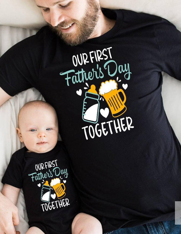 Our First Father’s Day Together Matching T-shirts