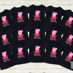 Peppa Pig – Birthday Party Return Gift T-Shirts (Mixed Sizes)