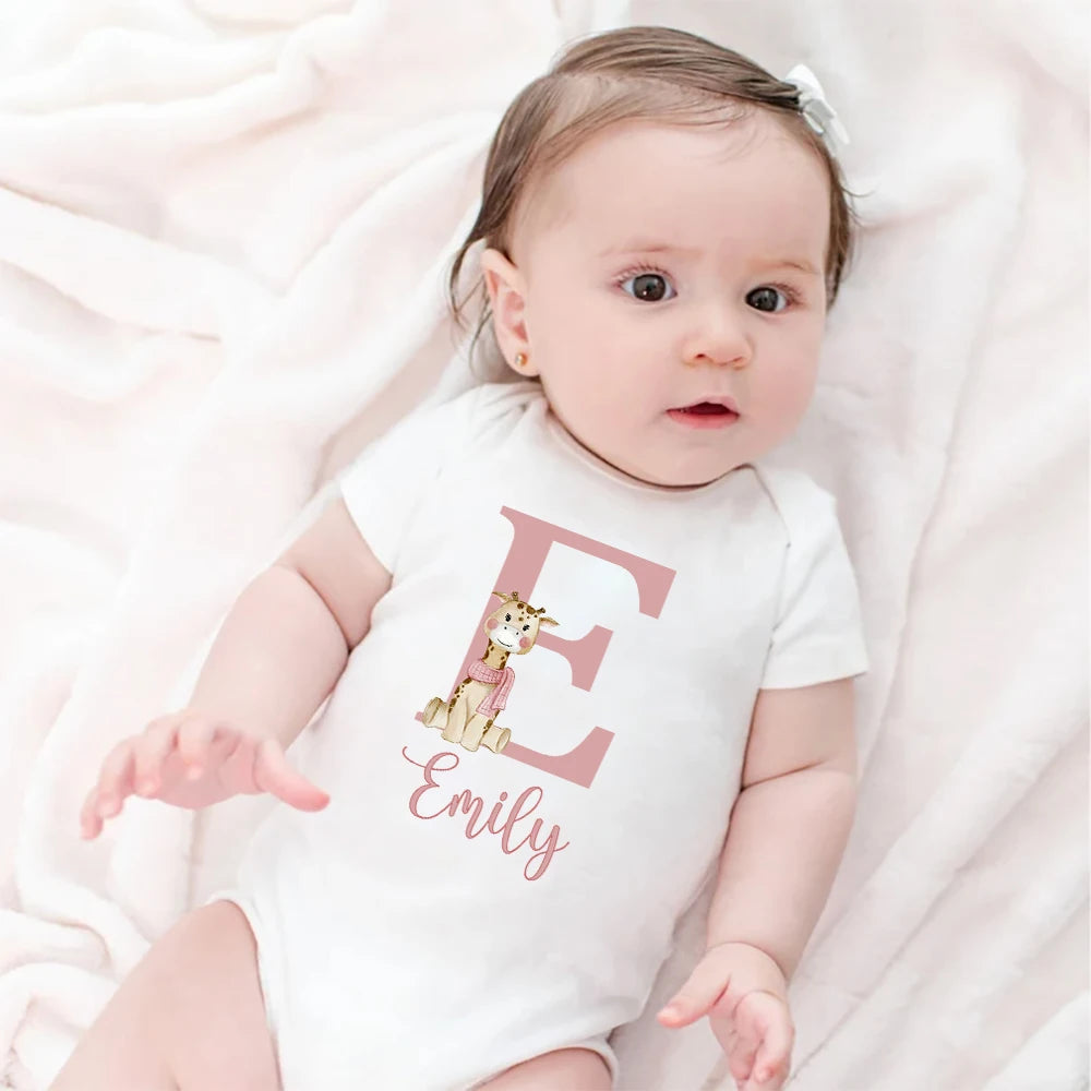 Personalized Baby Bodysuit Initial with Name