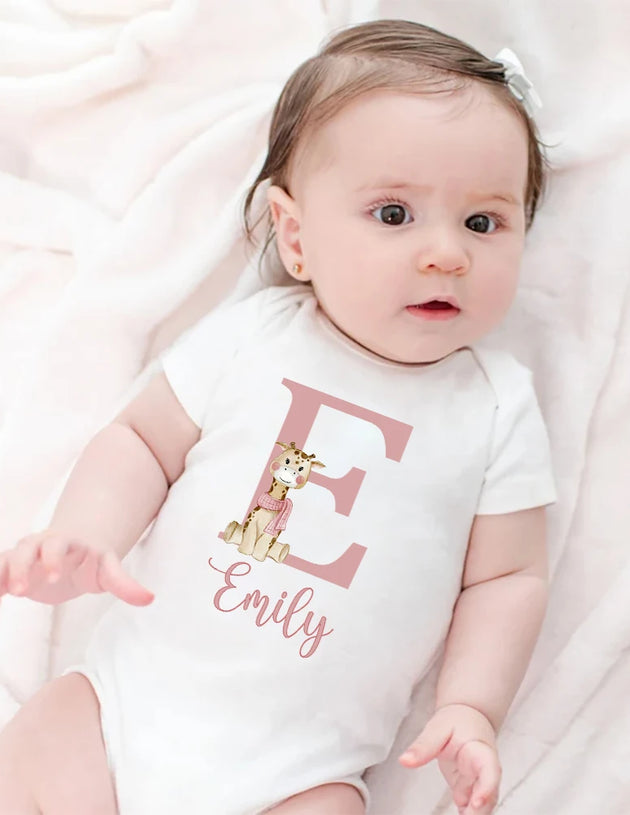 Personalized Baby Bodysuit Initial with Name