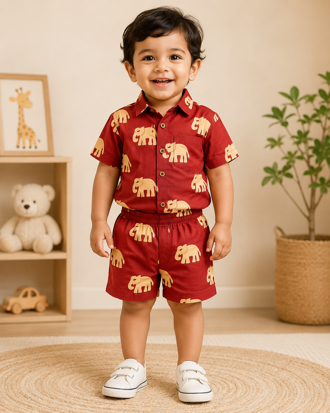 Ruby Elephant 100% Cotton Kids Co-ord Set