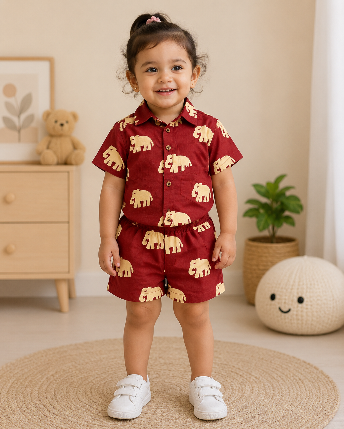 Ruby Elephant 100% Cotton Kids Co-ord Set