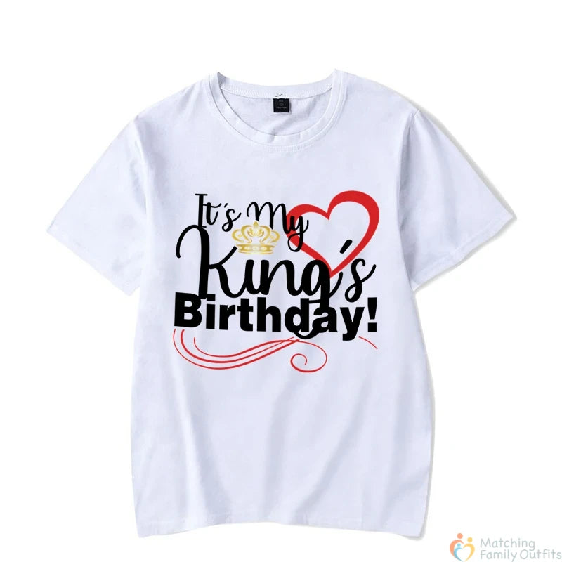 The Birthday King Couples T Shirts