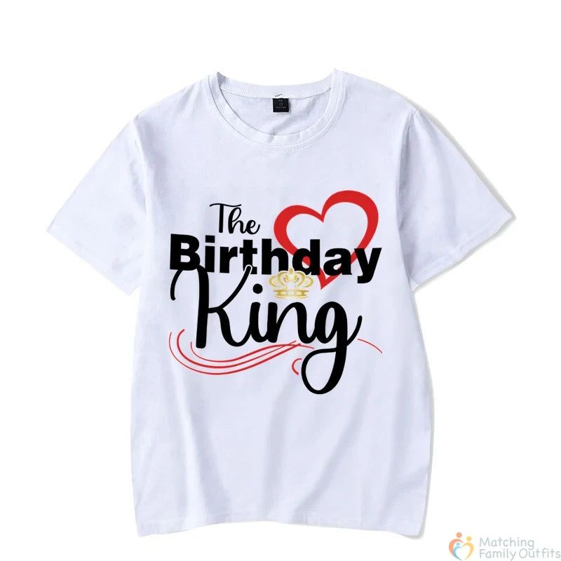 The Birthday King Couples T Shirts