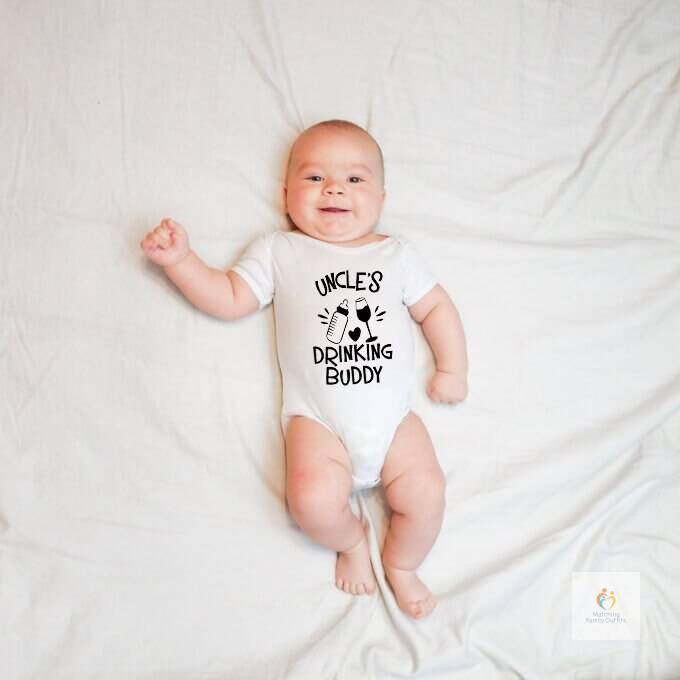 Uncle's Drinking Buddy Baby Bodysuit