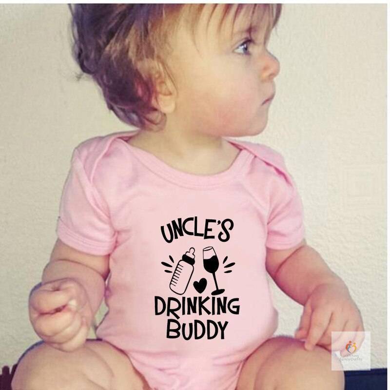 Uncle's Drinking Buddy Baby Bodysuit