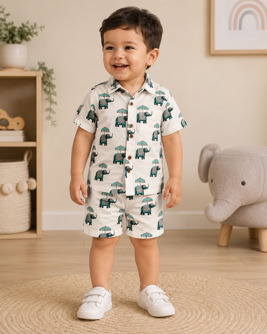 Jaipur Elephant 100% Cotton Kids Co-ord Set