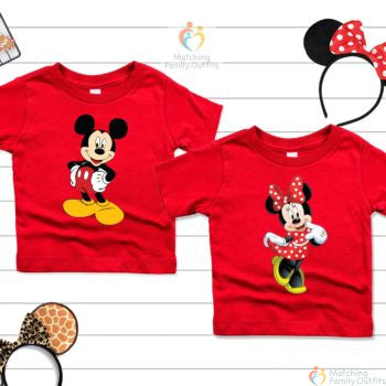 Mickey and Minnie Mouse Kids / Siblings T-shirts