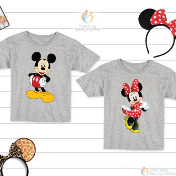 Mickey and Minnie Mouse Kids / Siblings T-shirts