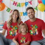 Super Mario Themed Birthday T-shirts