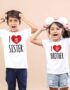 I Love My Sister/ Brother Kids Matching T-shirts