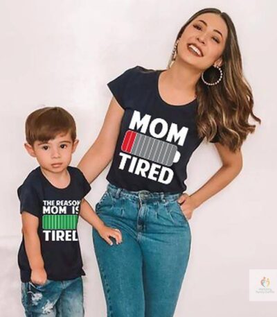 Mother Son Battery T-shirts