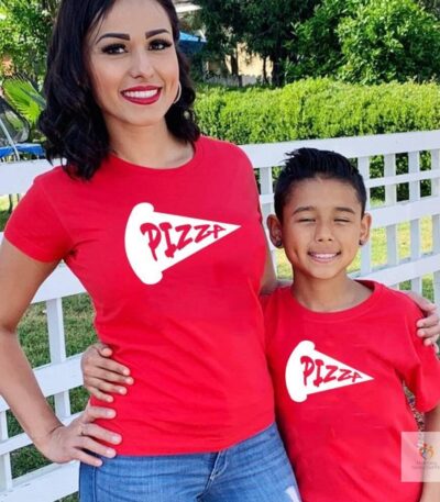 Mom and Me Matching Pizza T-Shirts