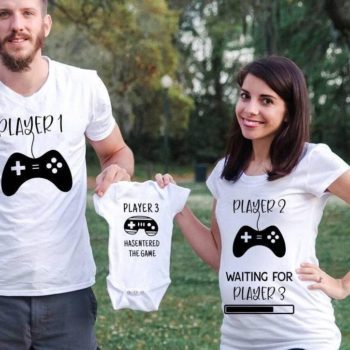 Pregnancy Announcement Couple Shirts Funny Maternity Tshirts Baby  Announcement