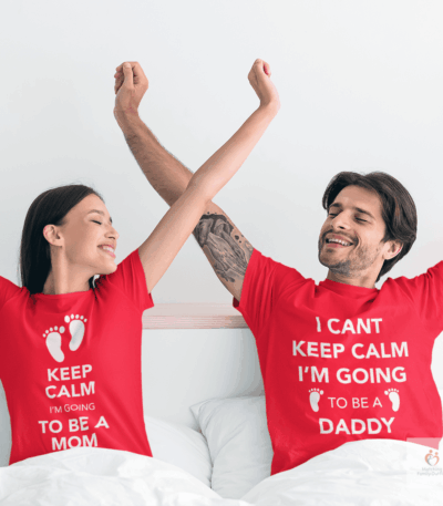 keep calm mom dad Red