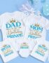 Birthday Prince Family Matching Clothes Mother Father Kids T Shirts Tops Baby Bodysuit Boys Birthday Party Look Outfits