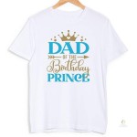 Birthday Prince Family Matching Clothes Mother Father Kids T Shirts Tops Baby Bodysuit Boys Birthday Party Look Outfits 1 2