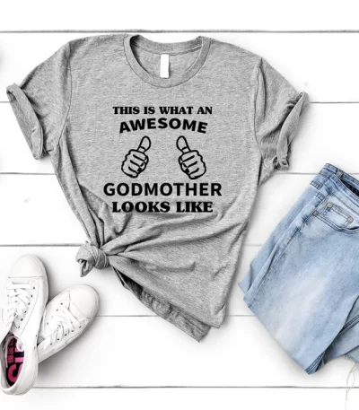 Godmother T shirt Grey
