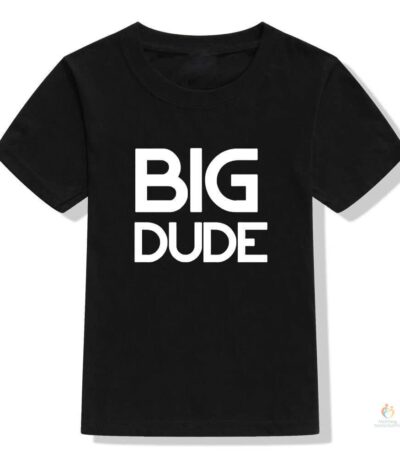 Big Dude and Little Dude Brother Sister Summer Matching Tshirt Baby Boys T shirt Children Best Friends Top T shirts Clea 20