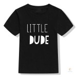 Big Dude and Little Dude Brother Sister Summer Matching Tshirt Baby Boys T shirt Children Best Friends Top T shirts Clea 3