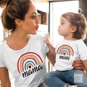 Mother and Daughter Rainbow T-shirts