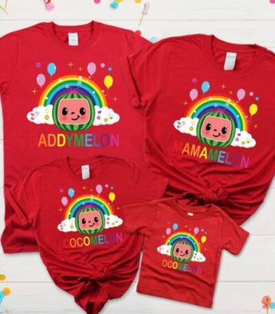 Cocomelon Birthday T shirts for Family cb5feb1b7314637725a2e7 BlackRedWhite 1