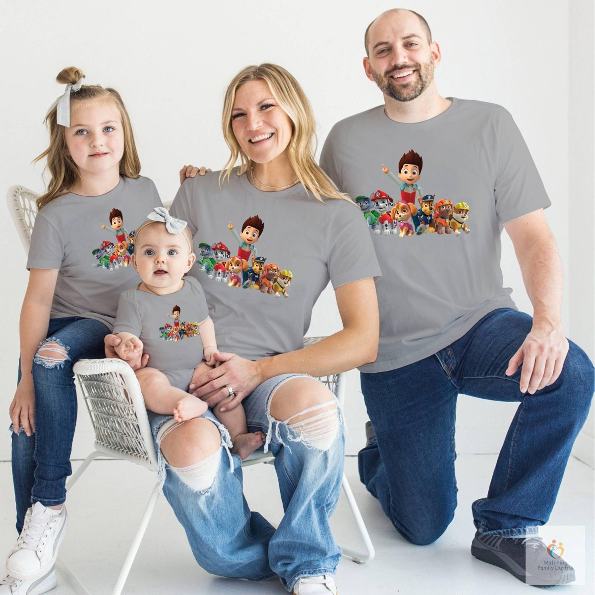 Paw Patrol T shirts for Family Birthday Party T shirts Matching Family Outfits cb5feb1b7314637725a2e7 BlackGreyRedWhite 2