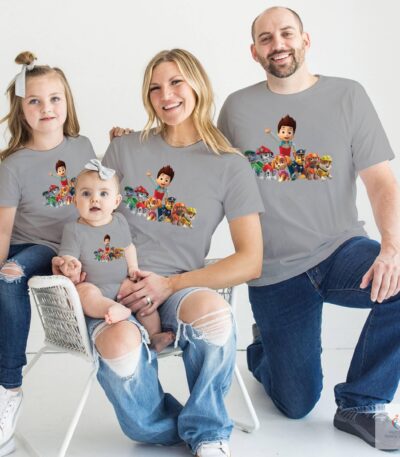 Paw Patrol T shirts for Family Birthday Party T shirts Matching Family Outfits cb5feb1b7314637725a2e7 BlackGreyRedWhite 2