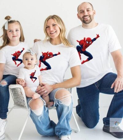 Spiderman T shirts for Family Birthday Party T shirts Matching Family Outfits cb5feb1b7314637725a2e7 BlackGreyRedWhite 1