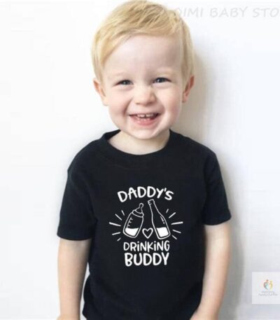 1pc Drinking Buddies Milk and Beer Family Matching Shirts Father and SonDaughter Dad and Son Daddy and Me Shirt New Dad 1 3