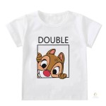 Chip and Dale Disney Kids Tshirts Cartoon Double and Trouble Print Summer Twins Tops Tees Funny Boys Girls Best Friends 1 2