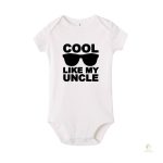 Cool Like My Uncle Newborn Baby Short Sleeve Romper Toddler Girl Boy Summer Clothes Ropa Outfit Infant Girl Clothes Best 1