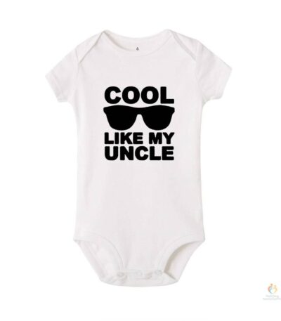 Cool Like My Uncle Newborn Baby Short Sleeve Romper Toddler Girl Boy Summer Clothes Ropa Outfit Infant Girl Clothes Best 1