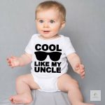 Cool Like My Uncle Newborn Baby Short Sleeve Romper Toddler Girl Boy Summer Clothes Ropa Outfit Infant Girl Clothes Best