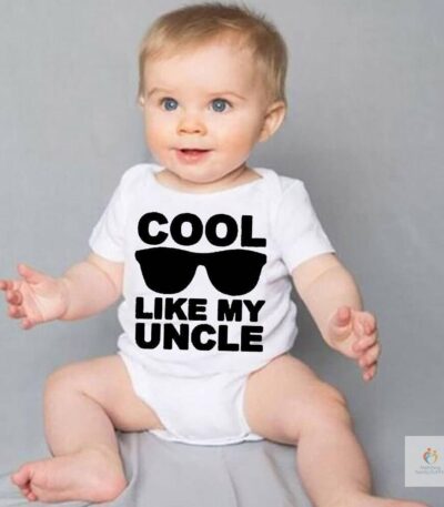 Cool Like My Uncle Newborn Baby Short Sleeve Romper Toddler Girl Boy Summer Clothes Ropa Outfit Infant Girl Clothes Best