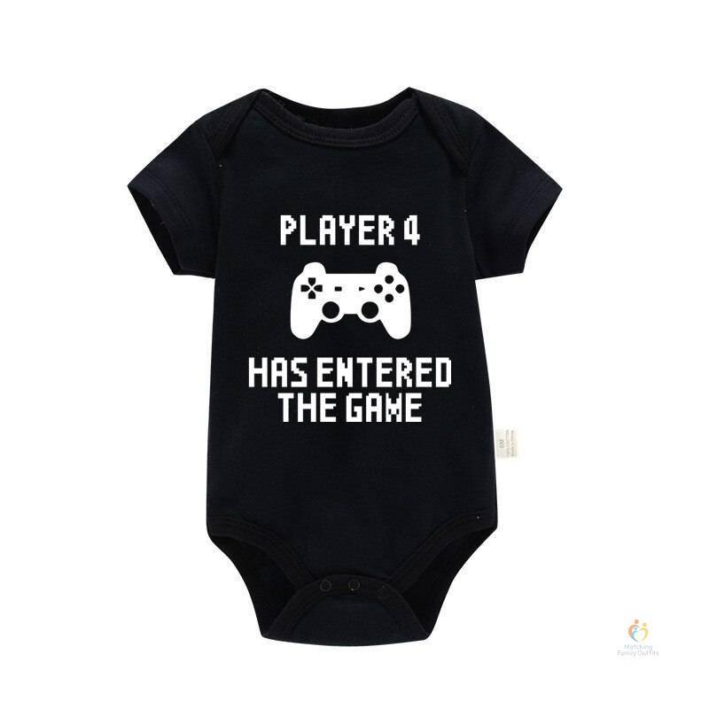 Player 4 Has Entered the Game Newborn Baby Bodysuit Cotton Short Sleeve Infant Romper Funny Boys Girls Jumpsuit Clearanc 11