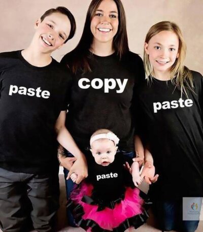 Family Matching Outfits Copy Paste T Shirt Mother Father Daughter Son Set Mommy And Me Daddy Baby Boy Girl Clothes Family Look