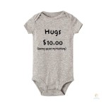 Summer Newborn Jumpsuit Hugs 10 Saving Up for My Mustang Funny Infant Bodysuit Baby Boy Girl Letter Print Playsuit