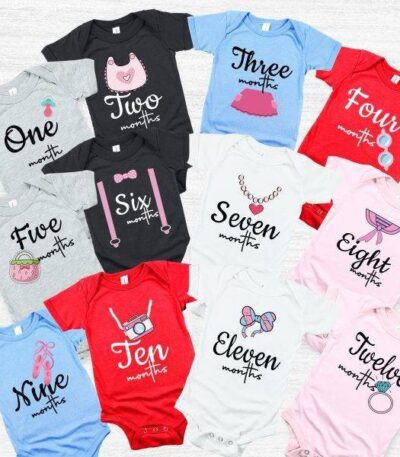 Milestone Rompers Gift Set- 12 Pieces