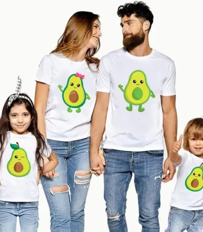 Family Matching Outfits Avocado Vegan Avo Squad Funny Family Look T shirt Baby Clothes Father Mother Kids Daughter Son T-shirts