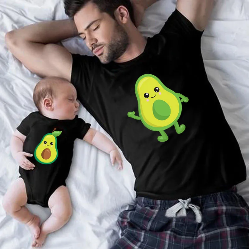 Family Matching Outfits Avocado Vegan Avo Squad Funny Family Look T shirt Baby Clothes Father Mother Kids Daughter Son T-shirts