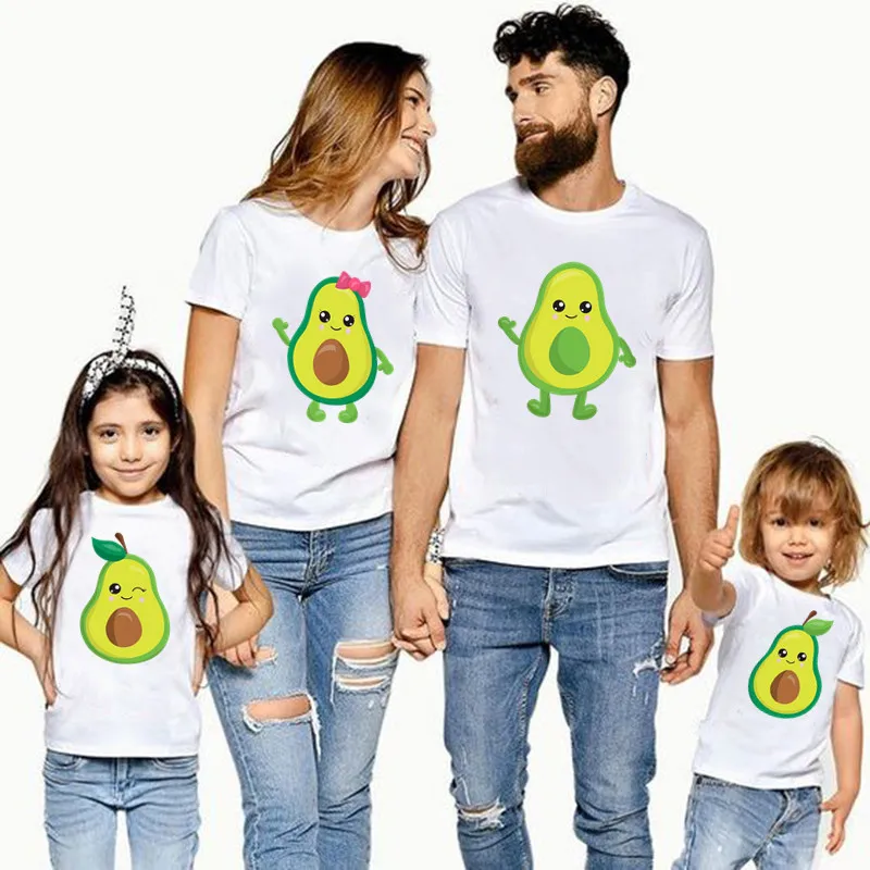 Family Matching Outfits Avocado Vegan Avo Squad Funny Family Look T shirt Baby Clothes Father Mother Kids Daughter Son T-shirts