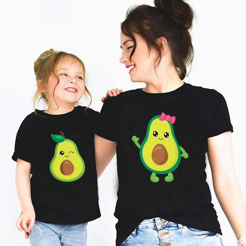 Family Matching Outfits Avocado Vegan Avo Squad Funny Family Look T shirt Baby Clothes Father Mother Kids Daughter Son T-shirts