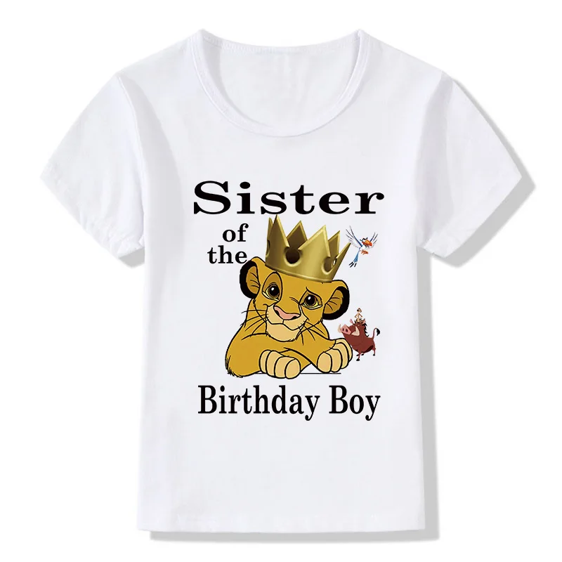 Matching birthday family suit cartoon theme children’s T-shirt birthday boy funny party gift clothes parents grandparents