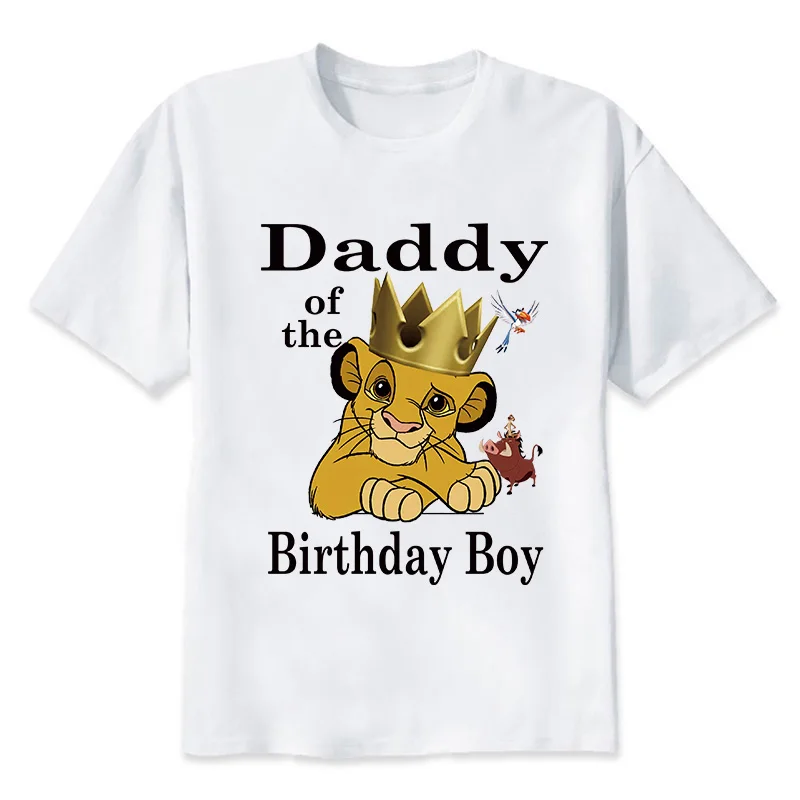 Matching birthday family suit cartoon theme children’s T-shirt birthday boy funny party gift clothes parents grandparents