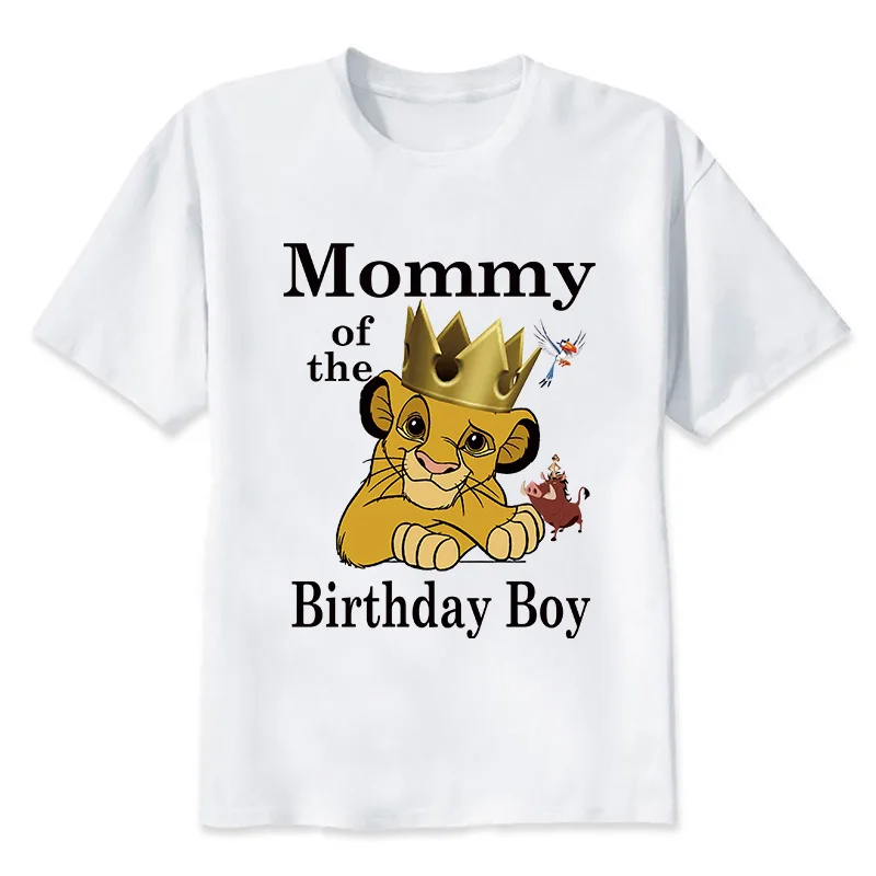 Matching birthday family suit cartoon theme children’s T-shirt birthday boy funny party gift clothes parents grandparents