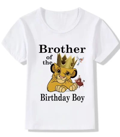 Matching birthday family suit cartoon theme children’s T-shirt birthday boy funny party gift clothes parents grandparents