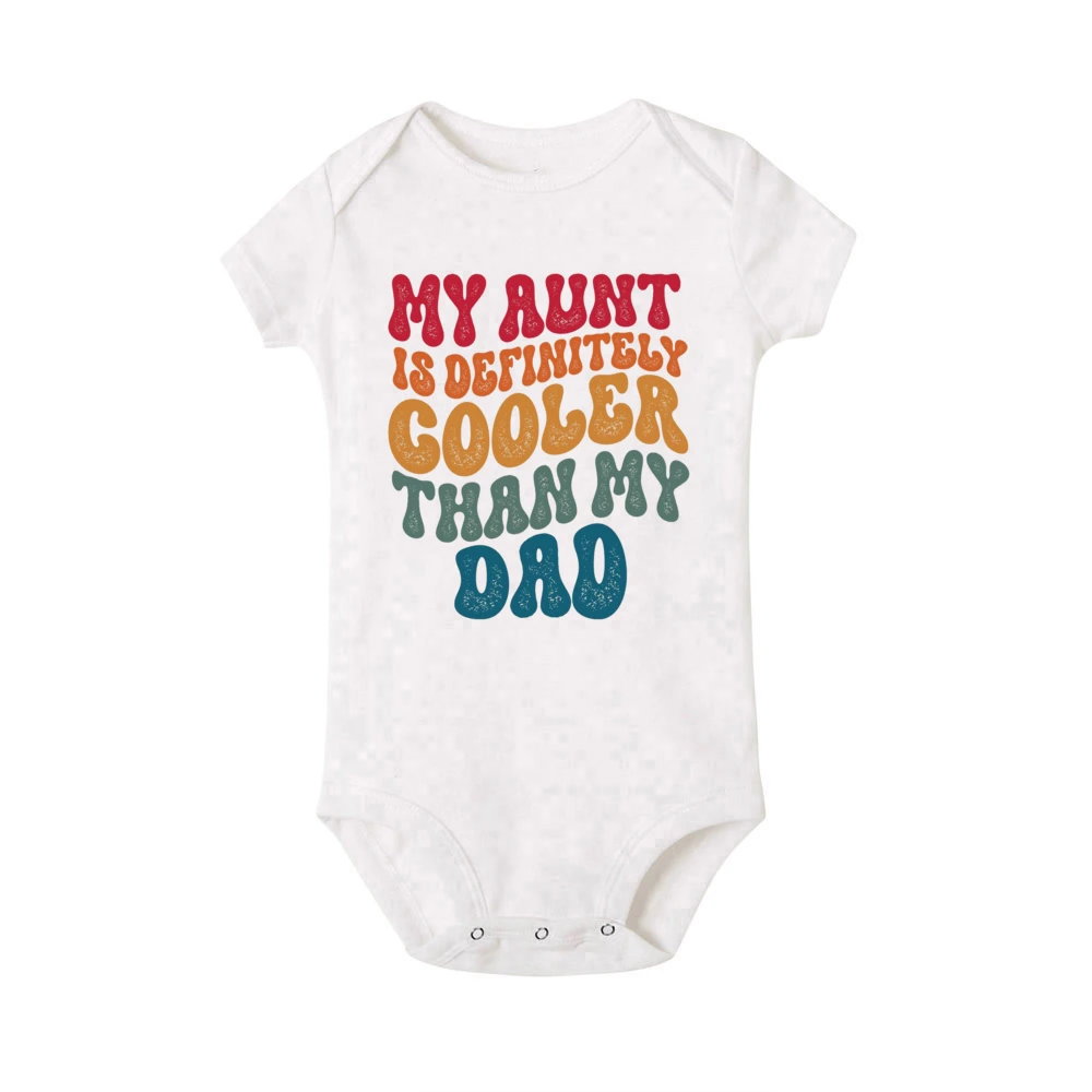 My Uncle Is Definitely Cooler Than My Mom Printed Newborn Bodysuit Summe Baby Romper Toddler Short Sleeve Jumpsuit Funny Clothes