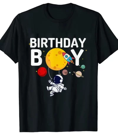 Astronaut Birthday T-shirts Family Astronaut Clothing Rocket Tshirts Short Sleeve Birthday Space Boys T-shirts Clothing