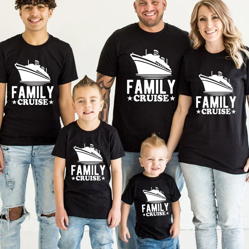 Family Cruise Trip T Shirt Family Vacation Matching Outfits Party Shirts Summer 2023 Trip T Shirts Mommy Daddy Kids Family Look